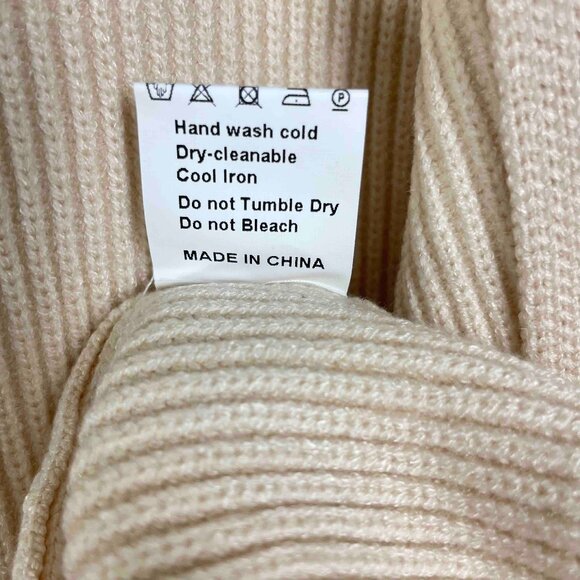 NWT Lillusory Oversized Cream Ribbed Cardigan Sweater Womens Size XL - Picture 9 of 10